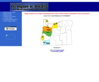 Oregonedeals.com(OREGON E) Screenshot