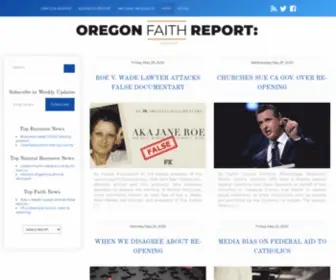 Oregonfaithreport.com(Oregon Faith Report) Screenshot