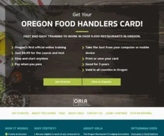 Oregonfoodhandler.com(Oregon Food Handler Certification) Screenshot
