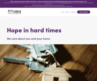 Oregonhomeownerhelp.org(Oregon Homeownership Stabilization Initiative) Screenshot