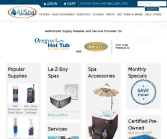 OregonhottubStore.com(Hot tubs) Screenshot