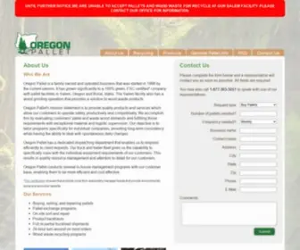 Oregonpallet.com(About Us) Screenshot