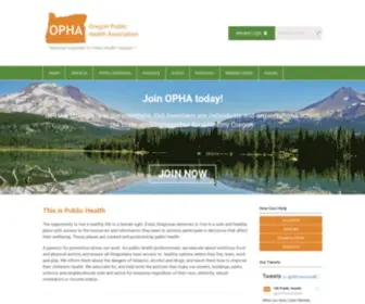 Oregonpublichealth.org(OPHA) Screenshot