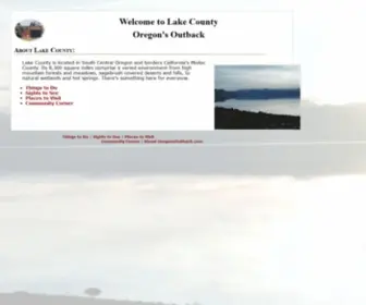 Oregonsoutback.com(Lake County) Screenshot