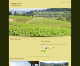 Oregonvineyardland.com(McLain & Associates Vineyard Properties) Screenshot