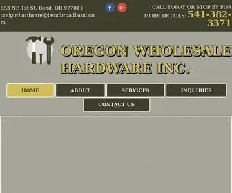 Oregonwholesalehardware.com(Oregon Wholesale Hardware Inc) Screenshot