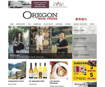 Oregonwinepress.com(Oregon Wine Press) Screenshot