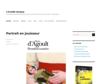 Oreilletendue.com(L'Oreille tendue) Screenshot