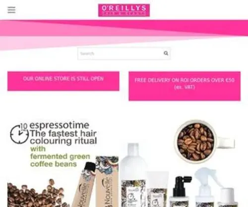 Oreillyssalonsupplies.ie(O&#039;REILLY&#039;S SALON SUPPLIES) Screenshot