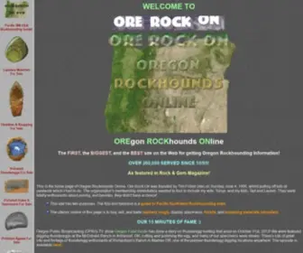 Orerockon.com(Oregon Rockhounds Online) Screenshot