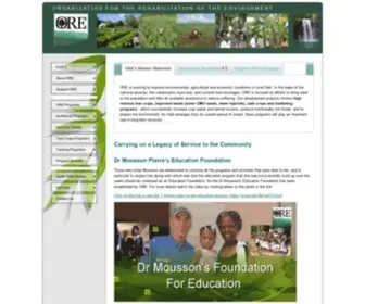 OreWorld.org(ORE development projects in Haiti) Screenshot