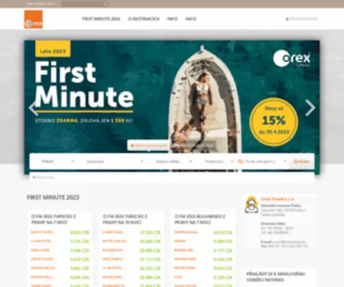 Orextravel.eu(CK Orex Travel: First Minute zájezdy 2024) Screenshot