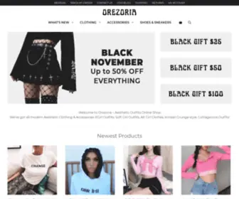 Orezoria.com(Orezoria Aesthetic Clothing Shop for Women) Screenshot