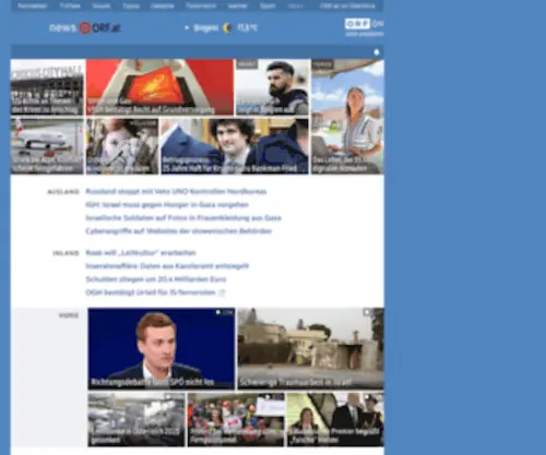 ORF.at(News. : Die aktuellsten Nachrichten auf einen Blick) Screenshot