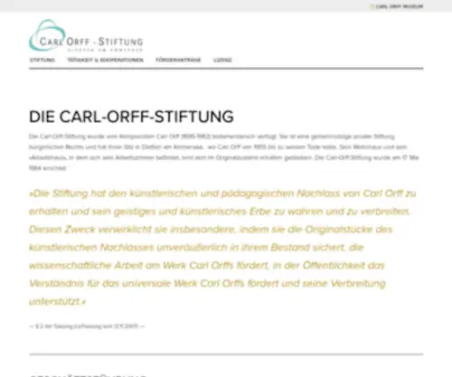 ORFF.de(Carl-orff-stiftung) Screenshot