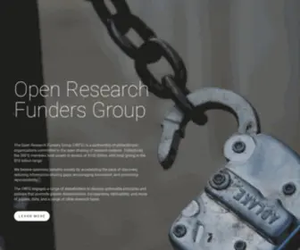 ORFG.org(Open Research Funders Group) Screenshot