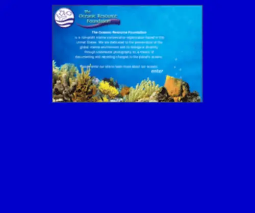 ORF.org(The Oceanic Resource Foundation) Screenshot