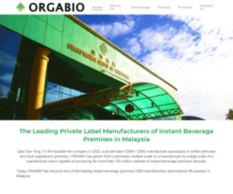 Orgabio.com(Malaysia's No.1 Premixed Coffee OEM Manufacturer) Screenshot