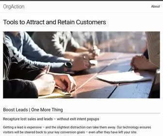 Orgaction.com(Tools to Attract and Retain Customers) Screenshot