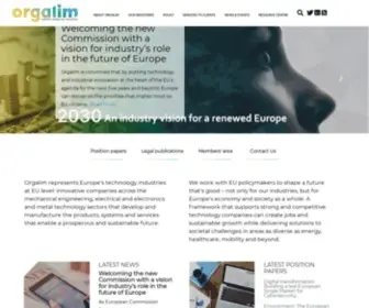 Orgalim.eu(Orgalim represents Europe’s technology industries) Screenshot