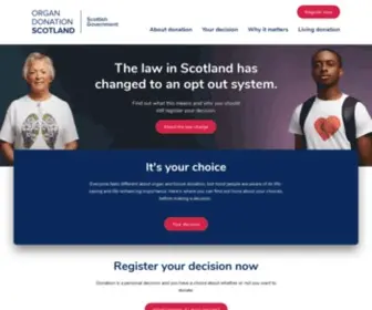 Organdonationscotland.org(Organ Donation Scotland) Screenshot