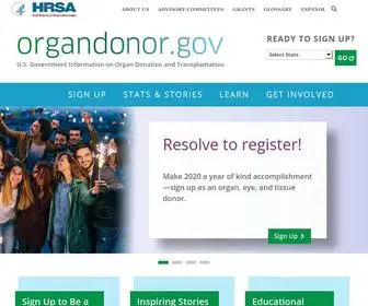 Organdonor.gov(Information about Organ) Screenshot