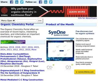 Organic-Chemistry.org(Organic Chemistry Portal) Screenshot