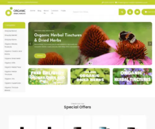 Organic-Herbal-Remedies.co.uk(Organic Tinctures Dried Herbs Superfoods) Screenshot