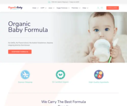 Organicbabyformula.com(Best Organic Baby Formula from Europe) Screenshot