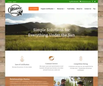 Organiccertifiers.com(Organic Certifiers) Screenshot