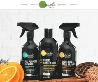 Organicclean.com.au(100% natural cleaning products) Screenshot