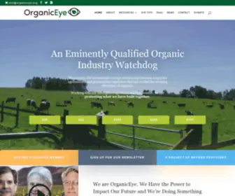 Organiceye.org(An Eminently Qualified Organic Industry Watchdog) Screenshot