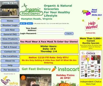 OrganicFooddepot.com(Organic Food Depot®) Screenshot