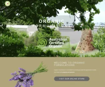 OrganicFormulations.com(OrganicFormulations) Screenshot