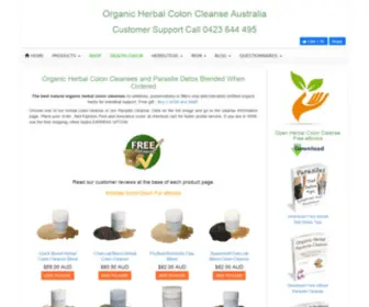 Organicherbalcoloncleanse.com(Best Natural Colon Cleanse and Herbal Parasite Cleanse Australia 2021) Screenshot