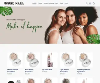 Organicmake.com(Breathable mineral makeup for sensitive skin) Screenshot