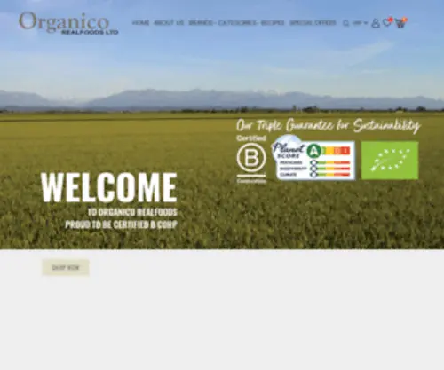 Organicorealfoods.com(Organico Realfoods) Screenshot