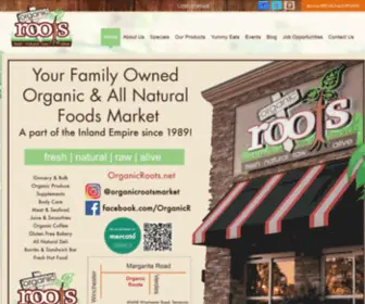 Organicroots.net(Organic Roots Natural Food Store in Temecula with organic & natural food items) Screenshot