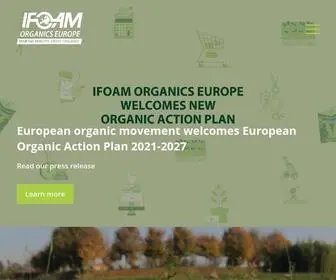 Organicseurope.bio(IFOAM Organics Europe) Screenshot