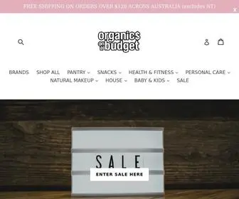 Organicsonabudget.com.au(Organics on a Budget) Screenshot