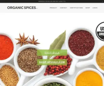 Organicspices.com(ORGANIC SPICES INC) Screenshot