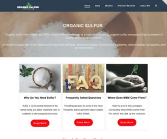 Organicsulfurforhealth.com(Organic Sulfur for Health) Screenshot