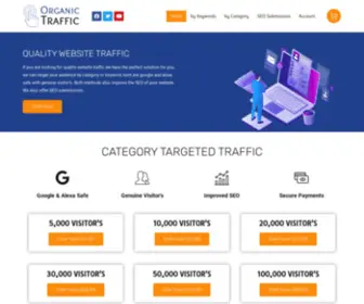 Organictraffic.xyz(Quality Website Traffic) Screenshot