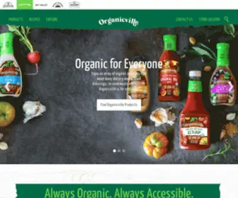 OrganicVille.com(Organic Dressings) Screenshot