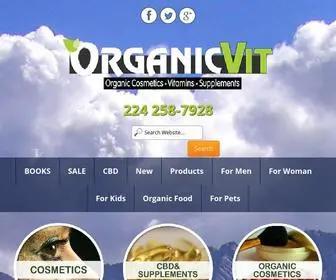 OrganicVit.com(Organic Vitamins Cosmetics Supplements) Screenshot