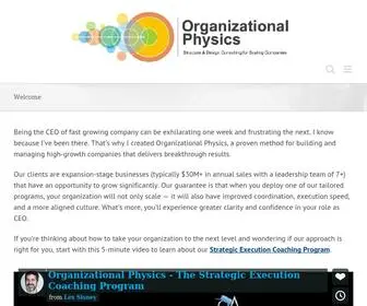Organizationalphysics.com(Organizational Physics by Lex Sisney) Screenshot