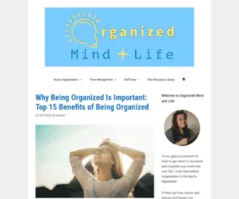 Organizedmindandlife.com(Organized Mind) Screenshot