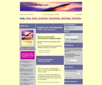 Organizedwriter.com(Tools for the business of writing) Screenshot