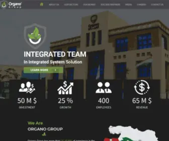 Organo-Group.com(INTEGRATED TEAM In Integrated System Solution) Screenshot