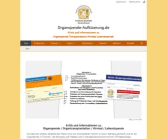 Organspende-Aufklaerung.de(Organspende-Aufklärung) Screenshot